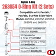 thumbnail image 3 of Captain O-Ring - Replacement 263054 O-Ring Kit for Pentair/PacFab/Sta-Rite Slide Valve 263064, 263052, 263053, 263078, 263079 2 Sets, 3 of 7