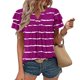 thumbnail image 2 of Camisas de Cuello de Tripulación de Manga Corta para las Mujeres Plisado Mangas de Ruffle, Cuello Redondo Casual Primavera Y Blusa de Verano, 2 of 7