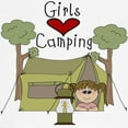 thumbnail image 3 of CafePress - Girls Love Camping Kids Light T Shirt - Light T-Shirt Kids XS-XL, 3 of 4