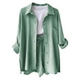 thumbnail image 5 of MDUKONU Women's Shorts Set Durable Matching Set Outdoor Light Green XL, 5 of 5