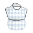 thumbnail image 2 of Hirioo Blue Checkboard for Baby Waterproof Pocket Bib Adjustable Closed for Babies Toddlers with Large Pocket 6-24Months, 2 of 8