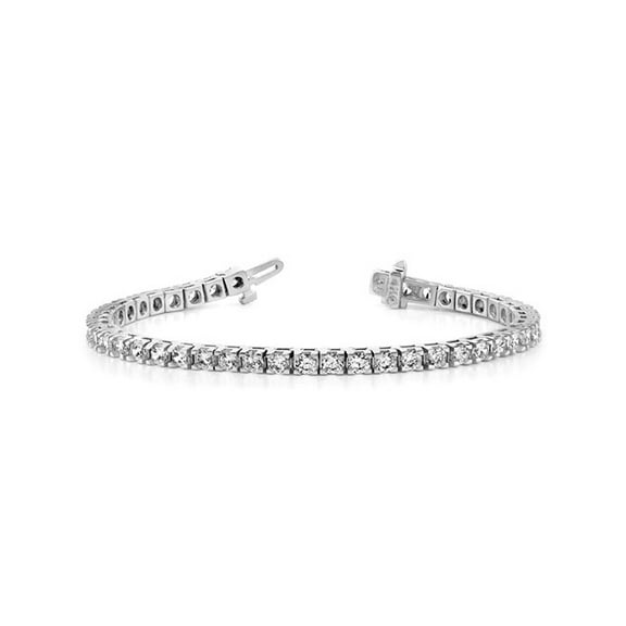 2.15 Carat (Ctw D-E-F, VS2-SI1) Lab-Grown Diamond Tennis Bracelet in 14K White Gold for Women