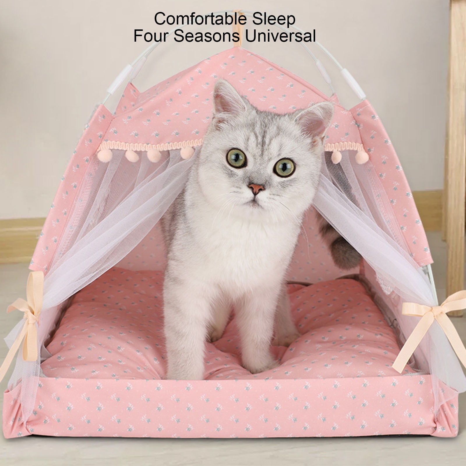 Camping Tent Dogs Bed Pet Teepee for Dogs Kennel Indoor Nest Bed for Puppy Cave Dogs House