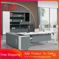 thumbnail image 2 of Meeting Wall Office Desks Boss Storage Workstation Computer Desks Table Ergonomic Escritorio Esquinero Office Furniture WJ25XP My Lux Decor Round, 2 of 9