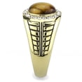 thumbnail image 4 of Luxe Jewelry Designs Men's Ion Plated Gold Stainless Steel Ring with Topaz Synthetic Tiger Eye -, 4 of 4