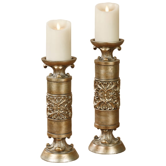 Laryssa Candleholders Champagne Gold Set of Two Champagne Gold Set of 2