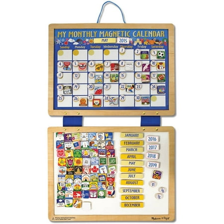 Melissa Doug Deluxe Wooden Magnetic Calendar With 134 Magnets Melissa Doug Deluxe Wooden Magnetic Calendar With 134 Magnets