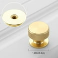 thumbnail image 6 of ZenCart Round Gold Knobs Single Hole Cabinet Drawer Pulls Aluminum Furniture Hardware Handle for Cupboard Wardrobe Vanity Closet Door, 6 of 7