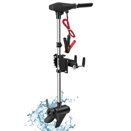 Naipo 58 LBS Trolling Motor, Transom-Mount Brushless Electric Trolling Motor – 58 Lb. Thrust, 30 in. Shaft, LED Battery Indicator Lightweight Build, Freshwater