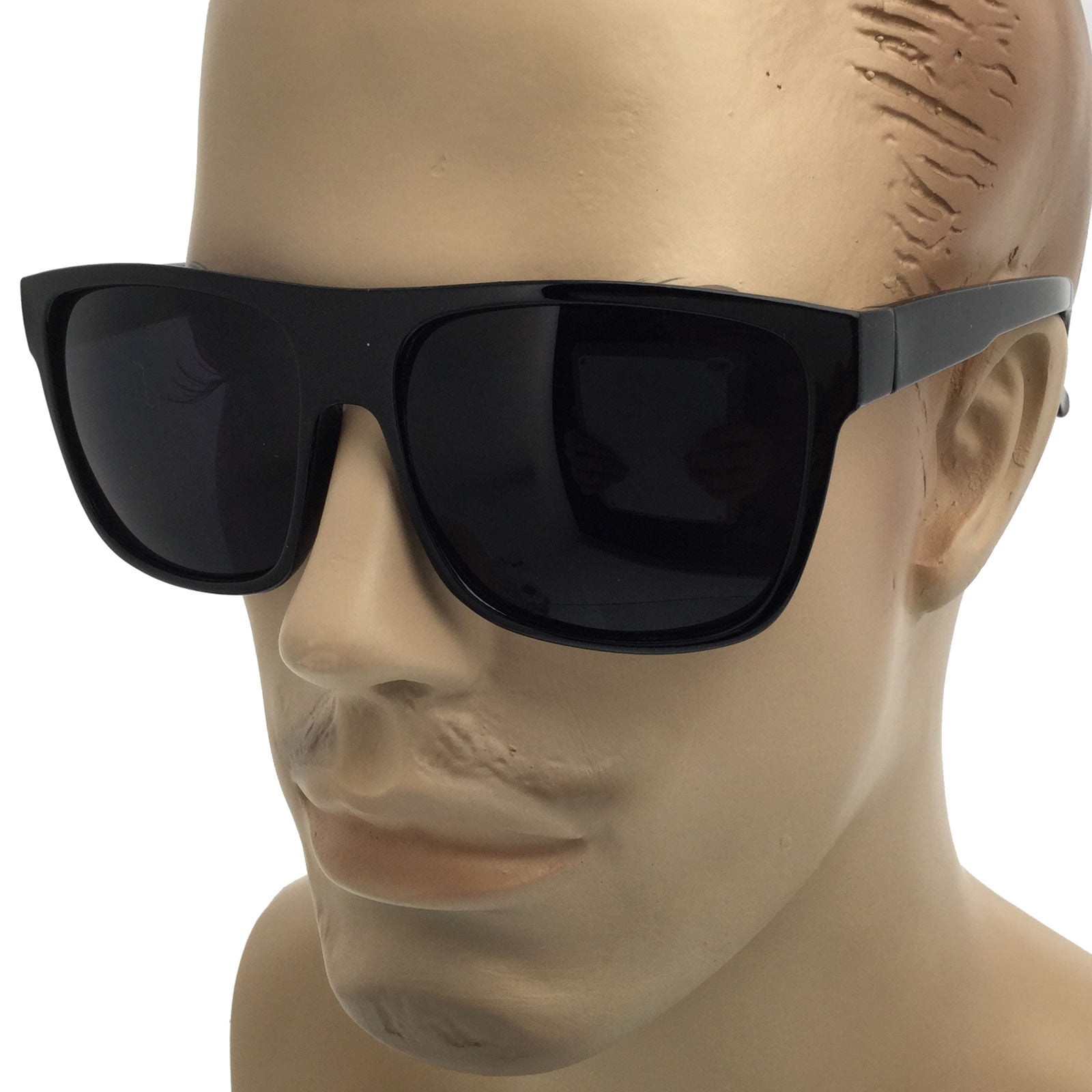 Mens OG Cholo Super Dark Lens Black Sunglasses Gangster Large Square LOC Style