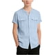 thumbnail image 1 of Camisa de Manga Corta de Cuello Redondo de Color Sólido de los Niños Casual Cómodo Cardigan Top para Adultos, 1 of 7
