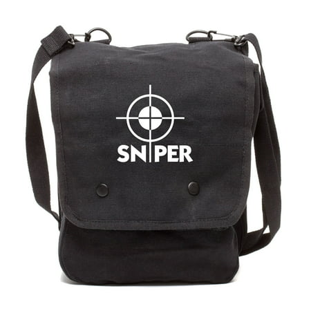 Snipers Scope Canvas Crossbody Travel Map Bag