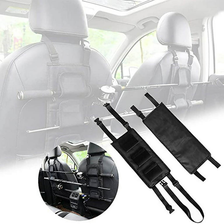 trunk fishing rod holder Short Stack Vertical 3 or 4 rod (with or w/o track mount) 3 rod w no track bracket / gray leaves the rear seat to be used for sitting. Black Trunk Roof Rack Fishing