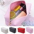 thumbnail image 6 of HOMEIORA Small Makeup Bag for Purse, Water-Resistant PU Vegan Leather Travel Cosmetic Pouch Portable Toiletry Bag for Women Daily Storage Organizer, 1 Pack, 6 of 7