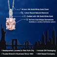 thumbnail image 2 of Gem Stone King 2.00 Ct Oval Peach Nano Morganite 10K White Gold Pendant With Chain, 2 of 6