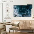 thumbnail image 5 of Elephant Stock Blue Ocean Waves Wall Art - Horizontal Canvas Wall Art - Living Room Wall Decor - Beach Canvas - Teal And White Decor - 39" x 26", 5 of 8