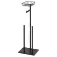 thumbnail image 6 of Freestanding Floor Toilet Paper Holder with Shelf Toilet Paper Dispenser Black, 6 of 6