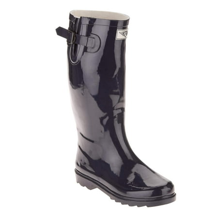 Forever Young Women's Tall Shaft Rain Boot (Best Tall Black Boots)