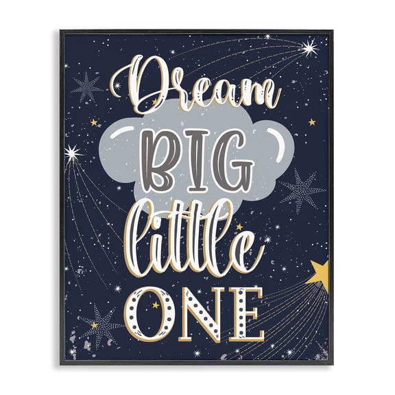 Stupell Industries Bohemian Dream Big Little One Outer Space Shooting Stars Black Framed Giclee Art, 11 x 14, by Andrea Jasid Grassi