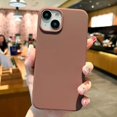 thumbnail image 1 of Fashion Candy Colors Soft Phone Case for IPhone 11 12 14 13 15 Pro Max 14Plus Camera Bumper Shock Protection Matte Cover Coque brown For iPhone 15Pro Max, 1 of 6