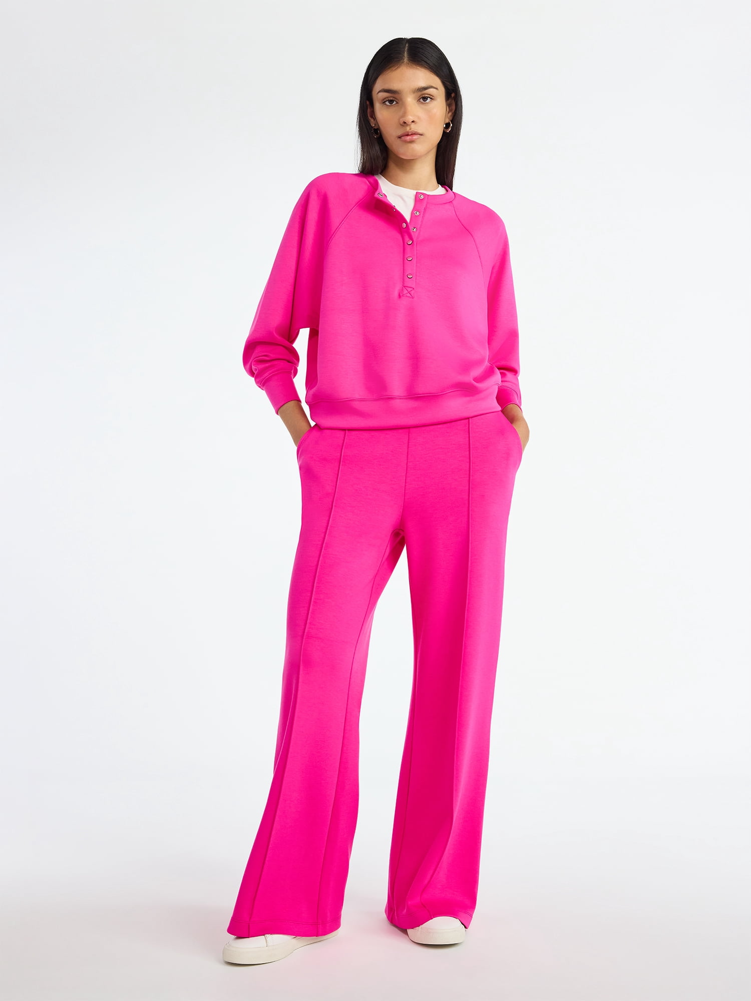 Scoop Women’s and Women’s Plus New Scubaknit Seamed Sweatpants, Regular and Short Lengths, Sizes XS-4X
