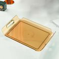 thumbnail image 3 of Multipurpose Vanity Tray Display Serving Tray Makeup Organizer with Handle Decorative Tray for Living Room Bathroom Desktop Bedroom Decor Amber, 3 of 7