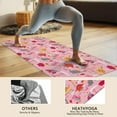 thumbnail image 4 of Pink Cartoon Dinosaurs Landscape Pattern Hot Yoga Mat Towel Non Slip for Hot Yoga - Quick-Drying Yoga Mat Cover with 4 Corner Pockets with Travel Bag - Hot Yoga Towel Non Slip 70"x26", 4 of 6