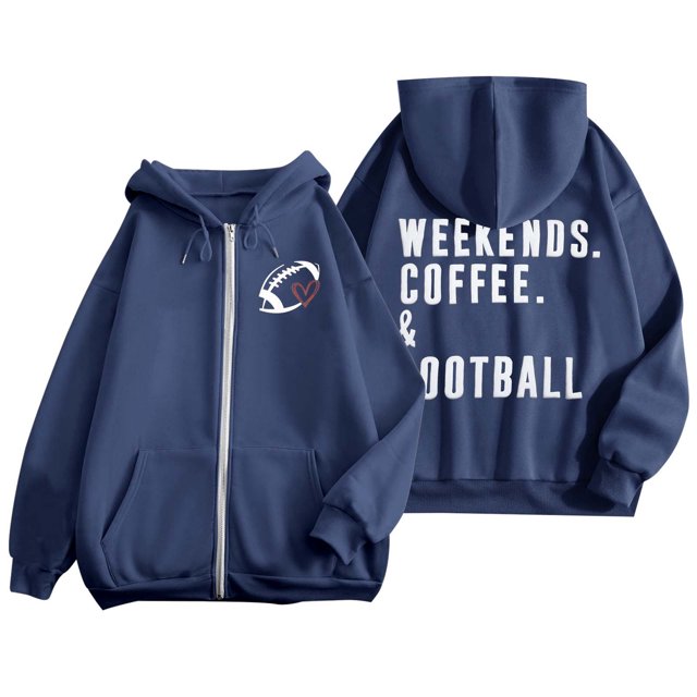 WEAIXIMIUNG Chandail pour Femmes Graphique Mignon Chandail à Capuche de Sport Décontracté pour Femmes à la Mode Imprimé Rugby à Fermeture Éclair à Manches Longues avec Poche et Cordon (4)
