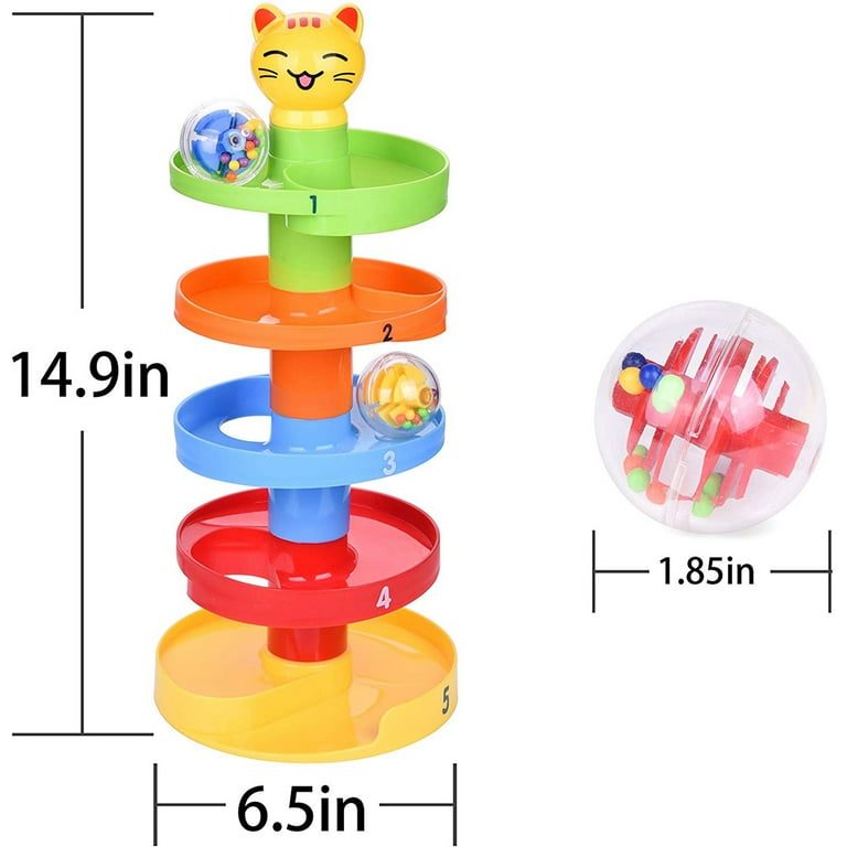 Ball drop learning toys top