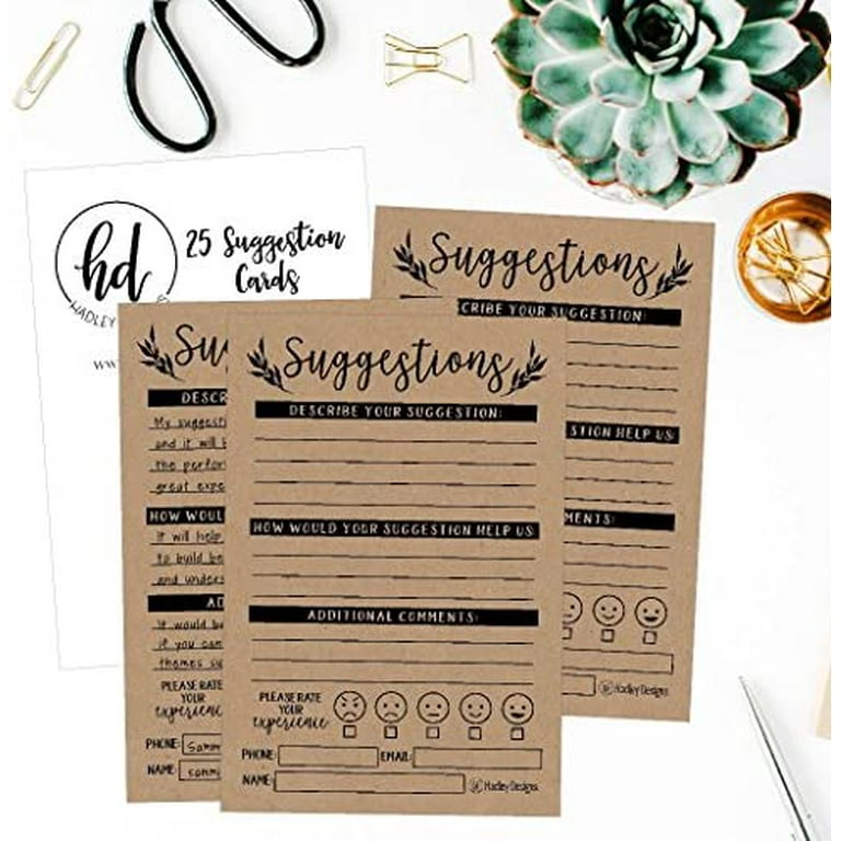 Suggestion Box Card Template Suggestion Box Card Template