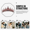 thumbnail image 2 of FRCOLOR Couronne Rétro 1 Pce Grande Couronne Vintage Luxe Couronne Classique Diadème Coiffure pour Femme (Rouge), 5,51 Pouces X 4,33 Pouces X 2,36 Pouces, 2 of 5