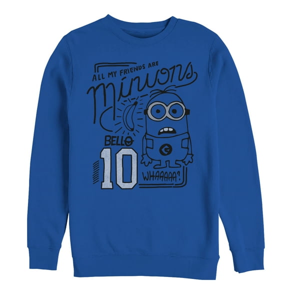 Men's Despicable Me My Friends Are Minions  Sweatshirt Royal Blue X Large