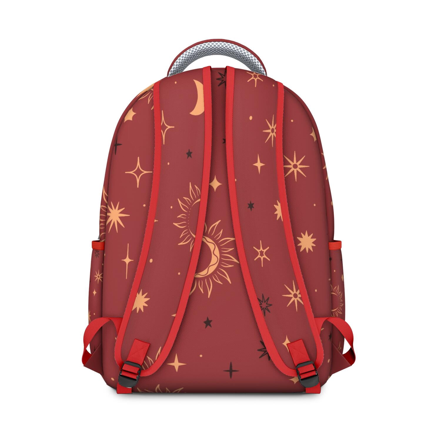 Gothic Celestial Print Waterproof School Backpack with Spinal Support for Teens - Starry Night Aesthetic