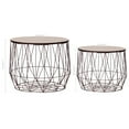 thumbnail image 2 of vidaXL Coffee Table Set of 2 Copper Metal Small Detachable, 2 of 8