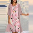 thumbnail image 1 of 2023 Fashion O Neck 5XL Printed Two-Piece Sets Elegant Women Print Seven-Point Sleeve Tops Dress New Spring Summer Suit Dresses5XL Gao Jinjia LED, 1 of 2