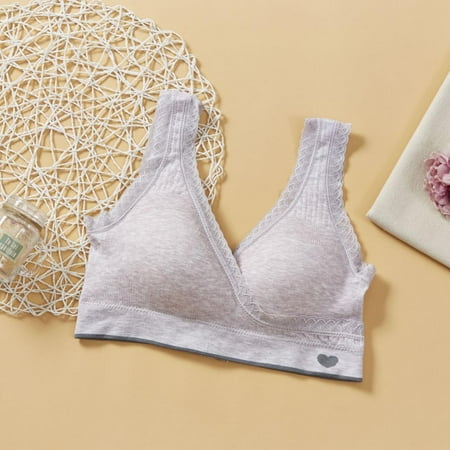 Seamless Bra Nursing Bra Backless Bralette Deep V Lace Bra Elastic Maternity Bra Nursing Vest Bra Wire Free Bra Sleeping Bra
