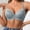 Gray, variant on Women Scalloped Leaf Floral Lace V Neck Underwire Bra Thin Adjustable Straps Push Up Elegant Occasion Bra Brown 80C