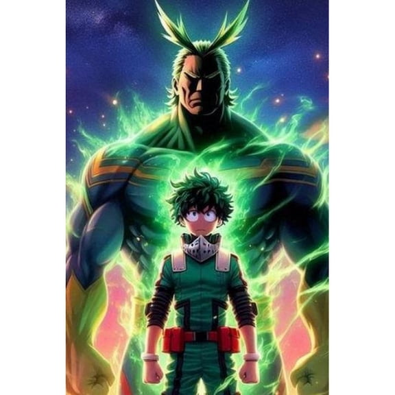 5D DIY My Hero Academia Diamond Painting, Round Diamond Crafts, Handmade Gifts for Family and Friends. This Diamond Art Decoration is Suitable for Living Room and Bedroom
