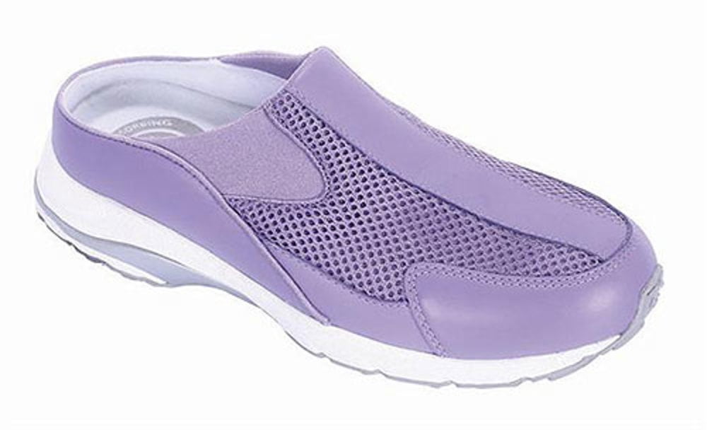 purple clogs