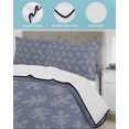 thumbnail image 3 of Full Size Quilt Bedding Set, Monstera Leaves Reversible Summer Quilt 3 Pieces, Vintage Tropical Botanical Simple Gray Lightweight Bedspreads Coverlets with 2 Pillow Shams for All Seasons, 3 of 5
