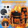 thumbnail image 2 of XFLWAM USB Heated Thermal Underwear Set for Women and Men's, Electric Thermal Long Sleeve Tops and Bottom Long Johns with 18 Heating Zone Gray 5XL, 2 of 9