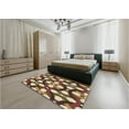 thumbnail image 5 of Ahgly Company Machine Washable Indoor Round Transitional Red Brown Area Rugs, 8' Round, 5 of 7