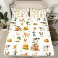 thumbnail image 2 of Homewish Cartoon Scarecrow Bed Sheets,Cute Highland Cattle King Sheets,Country Farmhouse Lodge Sheet Set For Boys Teens,Breathable Home Decor,4-Piece, 2 of 7