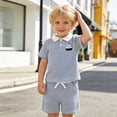 thumbnail image 7 of Shadoumai Toddler Boy Summer Outfits Summer Cartoon Print Crewneck T Shirt and Shorts Outfits Set Soft Pullover Tops Shorts 2 Piece Outfits Summer Clothes for Boys, 7 of 7