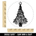 thumbnail image 2 of Hand Drawn Christmas Evergreen Tree with Star Self-Inking Rubber Stamp Ink Stamper - Black Ink - Large 1-1/2 Inch, 2 of 7