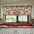 thumbnail image 3 of Yayeee Kitchen Curtains Tier Set of 2 Light Filtering 57"x24" Over Sink Window Panels, Brown Flowers, 3 of 7