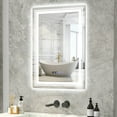 thumbnail image 3 of Costway Miroir de Salle de Bain à DEL Anti-Buée 28 Pouces x 20 Pouces Miroir de Meuble-Lavabo Incassable 3 Couleurs, 3 of 10