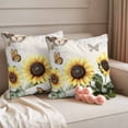 thumbnail image 2 of American Pastoral Style Pillow Covers 2 Pack Flower Sunflower Farm Pillowcase Waterproof Outdoor Throw Pillow Cover for Patio Garden Square Cushion 20”x20”, 2 of 9