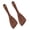Natural Wood - Bevel Mouth, variant on M Buder 2 Pcs Natural Wooden Rice Paddle Cooker Spatula Kitchen Spoon for Mixing Serving Bevel Mouth, 8.7 inches / 22 cm