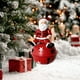 thumbnail image 1 of Adorno de Papá Noel Decoración metálica pintada a mano para árbol de Navidad | Campana Colgante de Navidad Festiva | Campanilla de jingle rojo-blanco | Acento de decoración del hogar | 1 pieza, 1 of 5